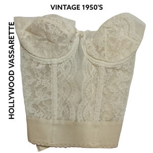 VINTAGE 1950'S HOLLYWOOD VASSARETTE BUSTIER SIZE 34B